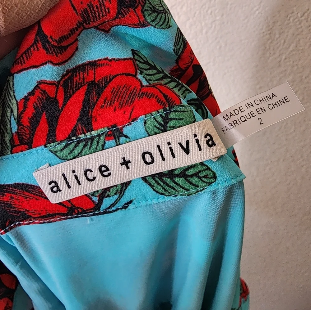 Alice + Olivia Meeko Tiered Floral Shirtdress 2_4